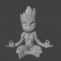 Mô hình Groot thiền định trang trí 3D tinh tế cho bàn làm việc - Thumbnail 6