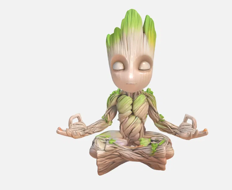 Mô hình Groot thiền định trang trí 3D tinh tế cho bàn làm việc - Image 7