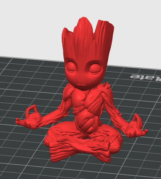 Mô hình Groot thiền định trang trí 3D tinh tế cho bàn làm việc - Image 8