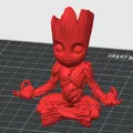 Mô hình Groot thiền định trang trí 3D tinh tế cho bàn làm việc - Thumbnail 8