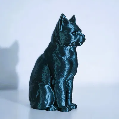 Mô hình tượng mèo vằn 3D - Striped cat figure tinh tế