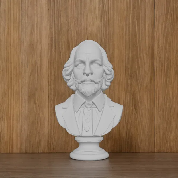 Mô hình tượng bán thân William Shakespeare 12cm trang trí đẹp - Image 1