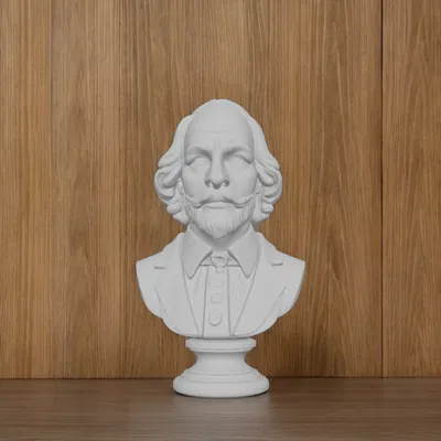 Mô hình tượng bán thân William Shakespeare 12cm trang trí đẹp