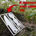 Bộ dụng cụ dã ngoại dạng thẻ SPKNFORK (Muỗng + Nĩa + Dao + 3 Tăm) - Thumbnail 1