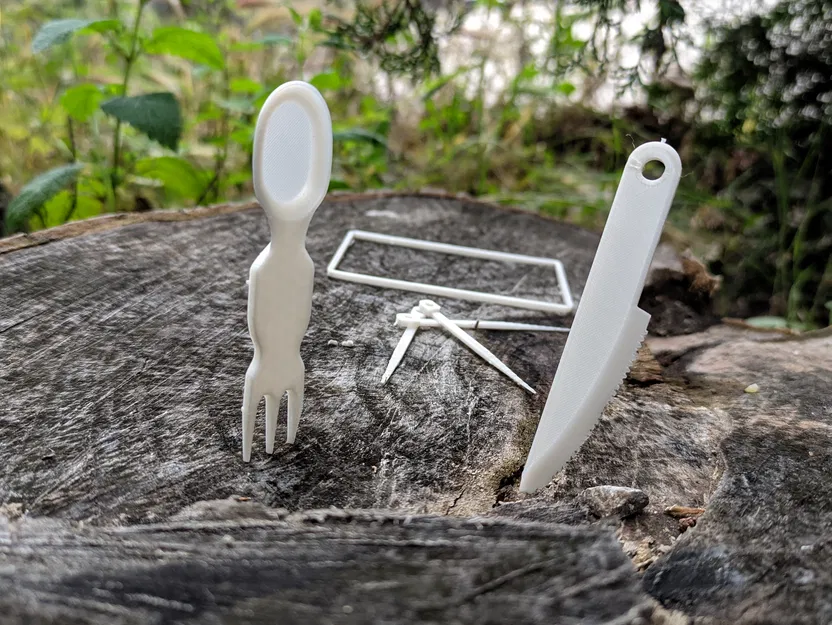 Bộ dụng cụ dã ngoại dạng thẻ SPKNFORK (Muỗng + Nĩa + Dao + 3 Tăm) - Image 4