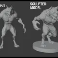 Người sói (Werewolf) 32mm/42mm cho DND / TTRPG - Thumbnail 9