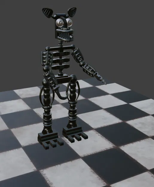 Mô hình 3D Foxy Endoesqueleton từ game Five Nights at Freddy's - Image 1