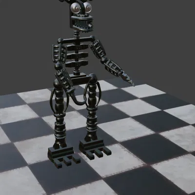 Mô hình 3D Foxy Endoesqueleton từ game Five Nights at Freddy's