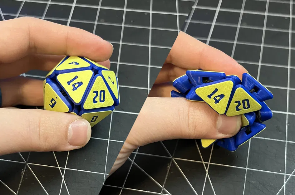 Squishy Fidget D20 – Xúc xắc 20 mặt siêu mềm dẻo - Image 1