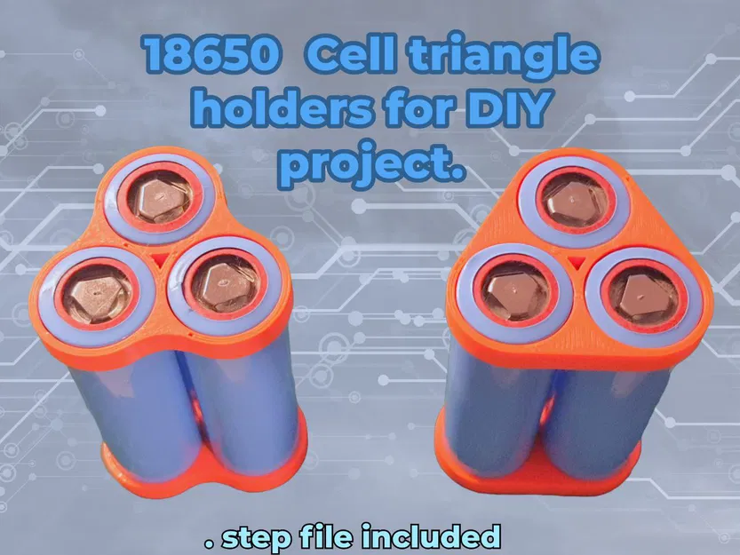 Khay giữ pin 18650 dạng tam giác cho dự án DIY - Image 1