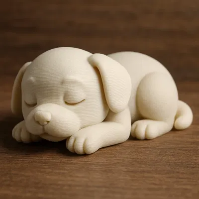 Mô hình chú cún con đang ngủ cực dễ thương - File in 3D chất lượng