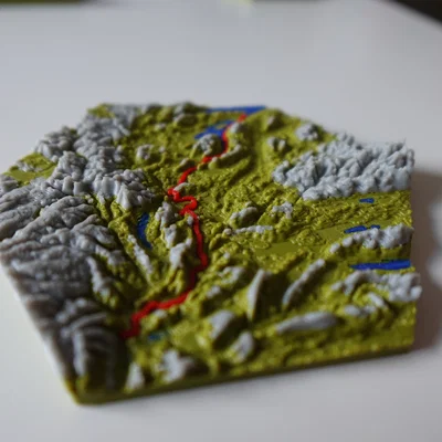 Bộ tạo bản đồ đi bộ và xe đạp | TrailPrint3D | Blender Addon
