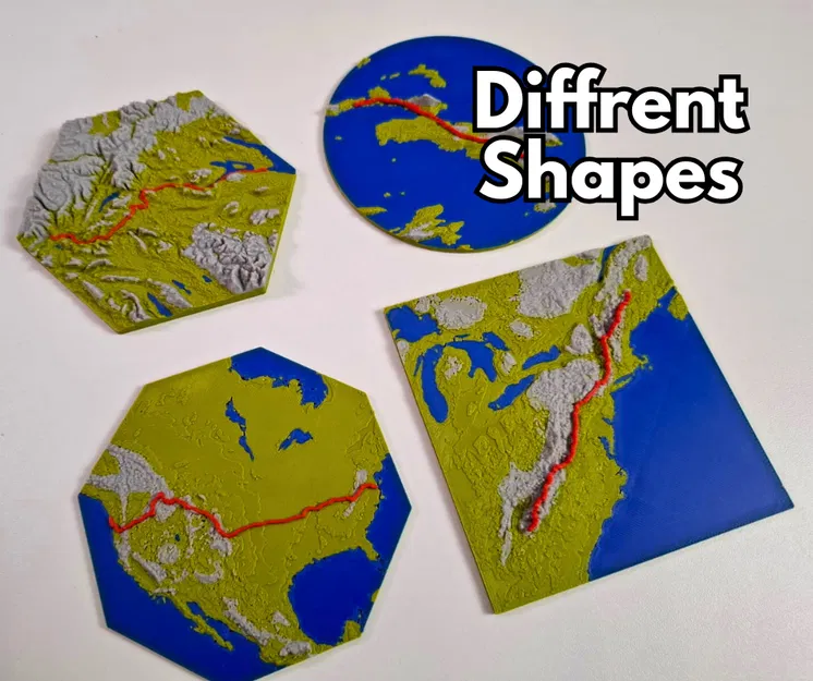 Bộ tạo bản đồ đi bộ và xe đạp | TrailPrint3D | Blender Addon - Image 3