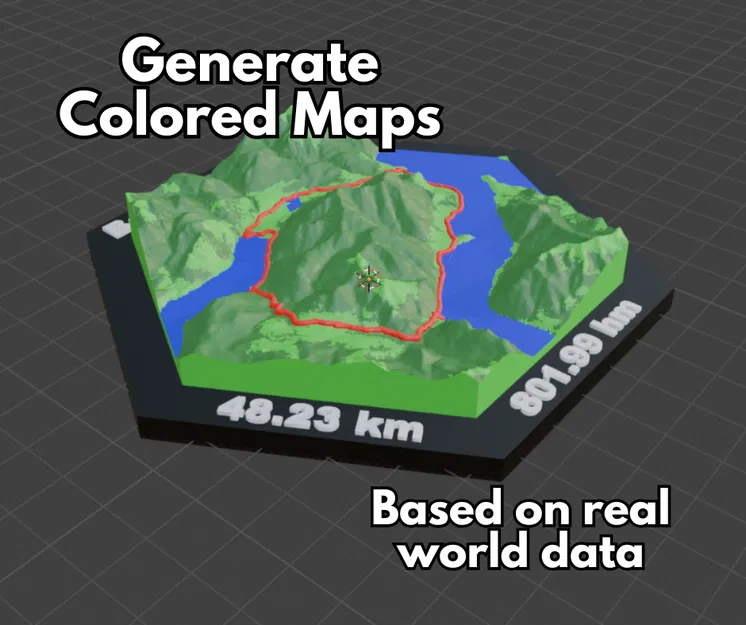 Bộ tạo bản đồ đi bộ và xe đạp | TrailPrint3D | Blender Addon - Image 7