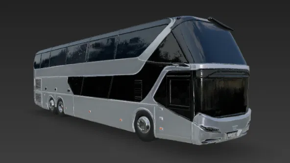 Mô hình xe khách hai tầng hiện đại (Modern Double-Decker Coach Bus) - Image 3