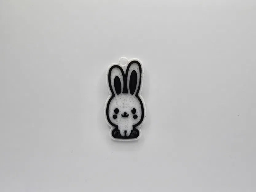 Móc khóa chú thỏ dễ thương (Cute Bunny Keychain) - Dự án in 3D đơn giản - Image 1