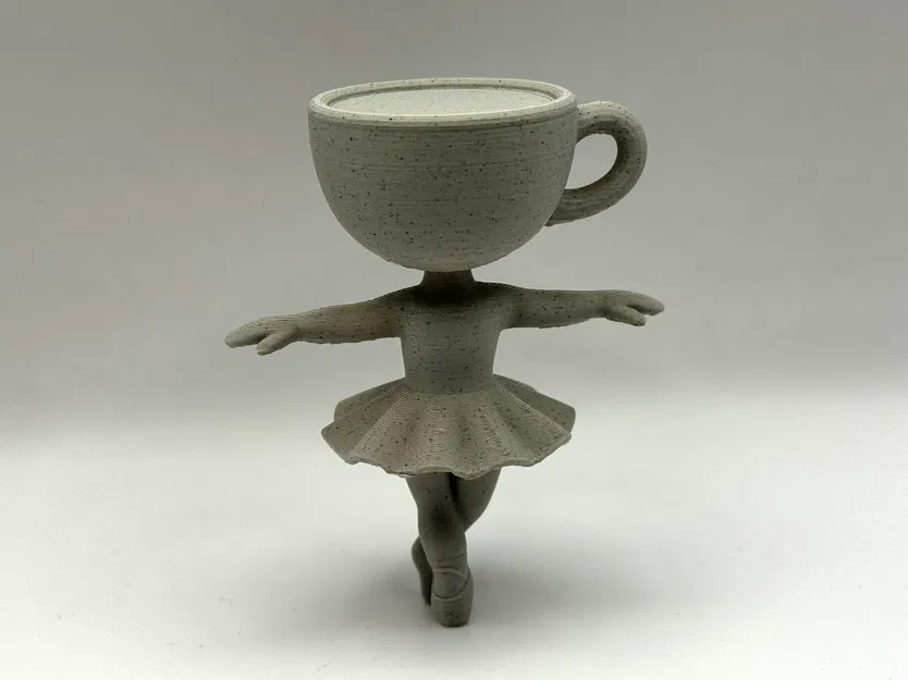 Mô hình trang trí 3D Cappuccino Ballerina xinh xắn và độc đáo - Image 1