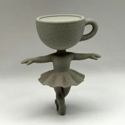 Mô hình trang trí 3D Cappuccino Ballerina xinh xắn và độc đáo