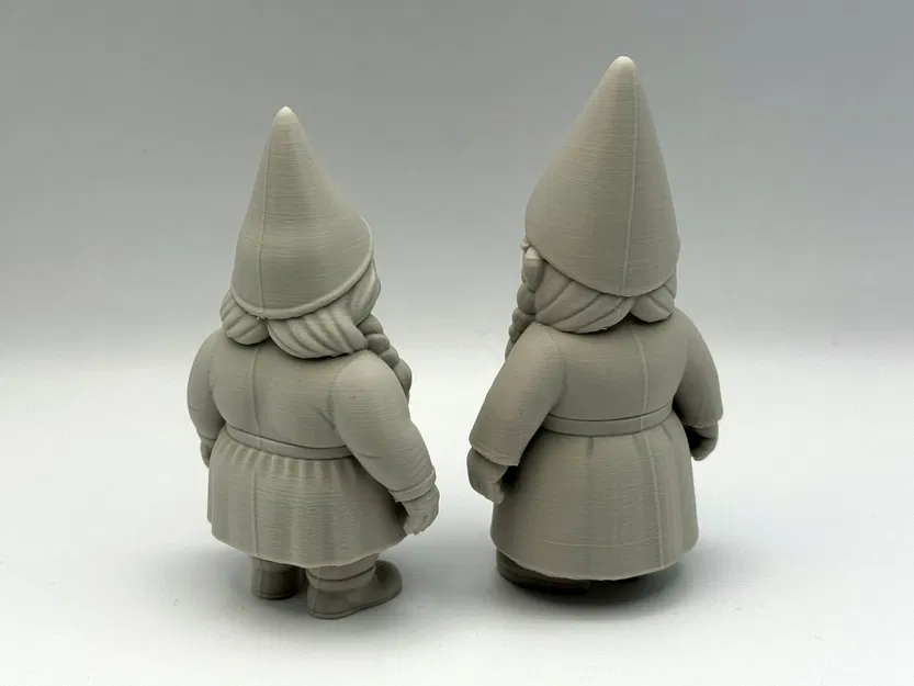 Bộ đôi tượng chú lùn nữ trang trí 3D dễ thương cho nhà và vườn - Image 3