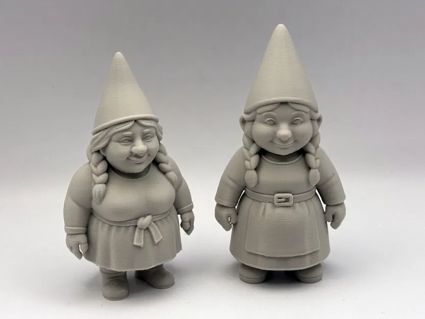 Bộ đôi tượng chú lùn nữ trang trí 3D dễ thương cho nhà và vườn - Image 4