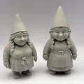 Bộ đôi tượng chú lùn nữ trang trí 3D dễ thương cho nhà và vườn - Thumbnail 4