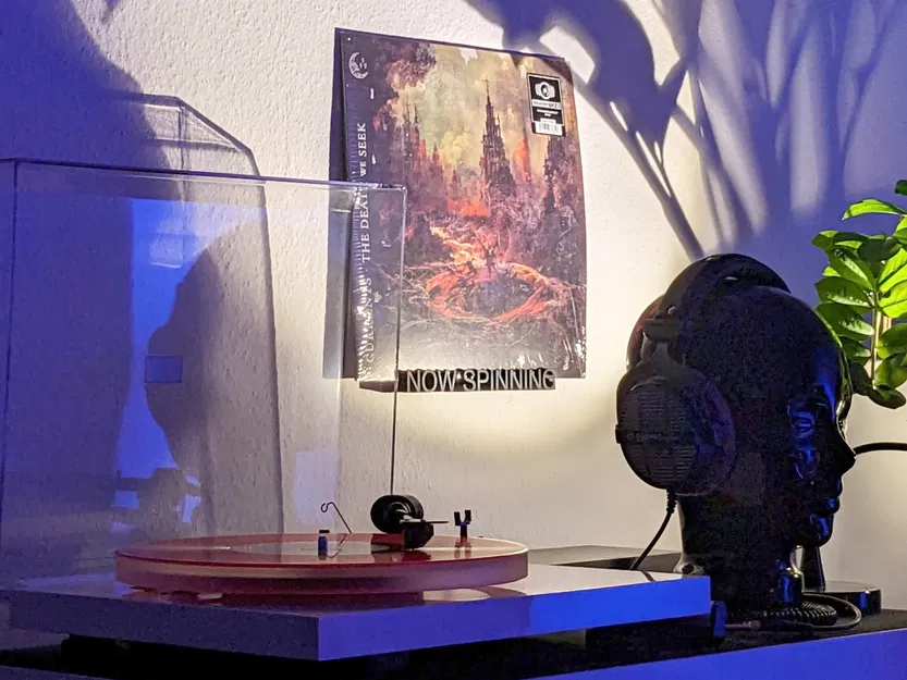 Giá treo đĩa Vinyl "Now Spinning" gắn tường - Image 1