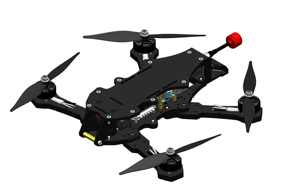 FPV drone 6 inch - Thiết kế khung in 3D (Được GreatScott! giới thiệu) - Image 3