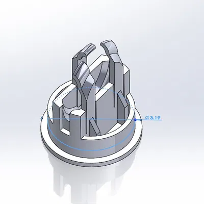 Ngàm gắn AirTag & Moto Tag cho ống cổ xe đạp MTB 31.9mm