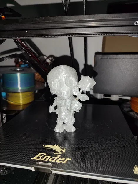 Mô hình ESQUELETO: Bộ xương nhỏ đáng yêu cầm hoa hồng - Image 1