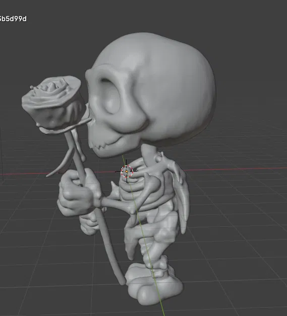 Mô hình ESQUELETO: Bộ xương nhỏ đáng yêu cầm hoa hồng - Image 4