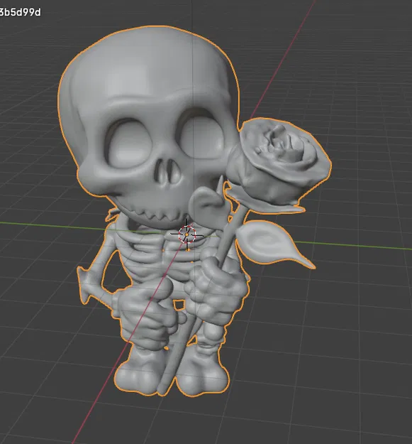 Mô hình ESQUELETO: Bộ xương nhỏ đáng yêu cầm hoa hồng - Image 6