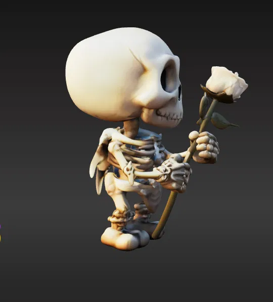 Mô hình ESQUELETO: Bộ xương nhỏ đáng yêu cầm hoa hồng - Image 9