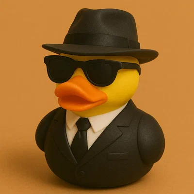 Mô hình chú vịt điệp viên (Agent Duck) in 3D cực ngầu và độc đáo