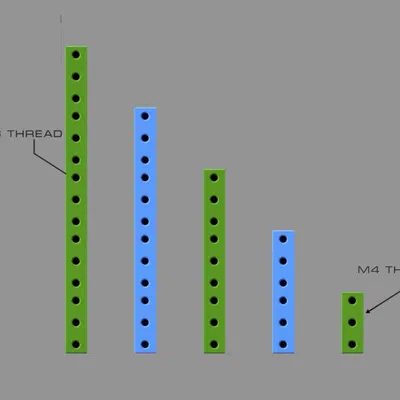 Bộ sưu tập thanh ray gắn Server Rack - Tự chịu lực - Ren M6 / M4