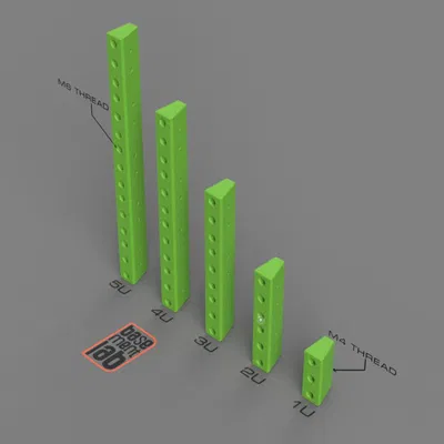 Bộ sưu tập thanh ray gắn Server Rack - Tự chịu lực - Ren M6 / M4