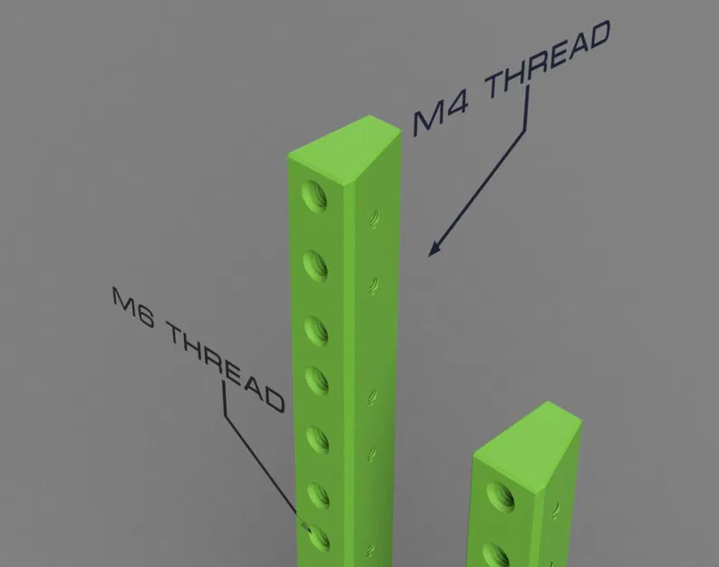 Bộ sưu tập thanh ray gắn Server Rack - Tự chịu lực - Ren M6 / M4 - Image 4