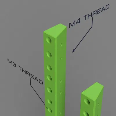 Bộ sưu tập thanh ray gắn Server Rack - Tự chịu lực - Ren M6 / M4