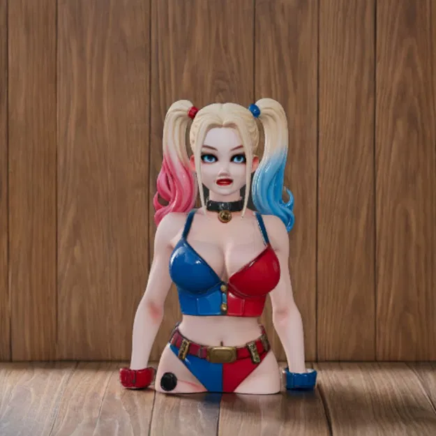 Mô hình 3D tượng bán thân Harley Quinn đẹp mắt để trang trí - Image 1
