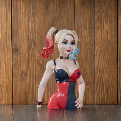 Mô hình tượng bán thân Harley Quinn 3D (12cm)