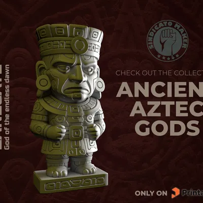 Mô hình 3D Zanecatl - Tượng thần Aztec cổ đại đầy uy nghiêm