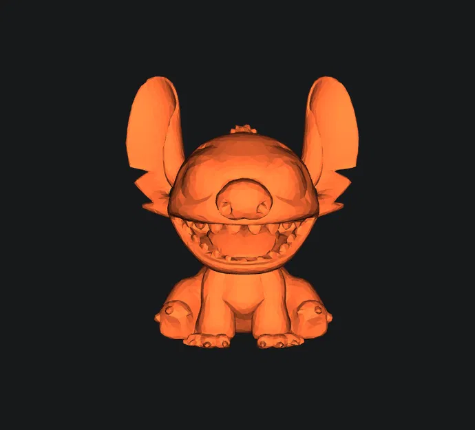 Mô hình Stitch ngồi 3D đáng yêu - Tệp STL chất lượng cho fan Disney - Image 1