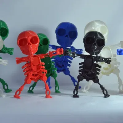 Đầu mô hình xương nhảy múa có sừng - Phụ kiện 3D độc đáo