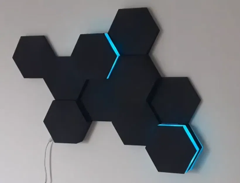 Tấm trang trí tường LED hình lục giác - Image 1