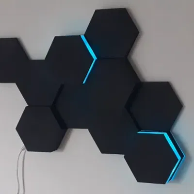 Tấm trang trí tường LED hình lục giác