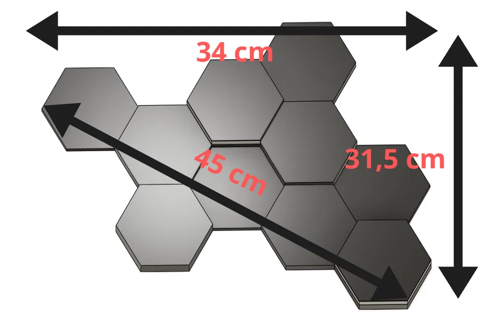 Tấm trang trí tường LED hình lục giác - Image 5