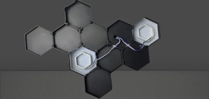 Tấm trang trí tường LED hình lục giác - Image 6