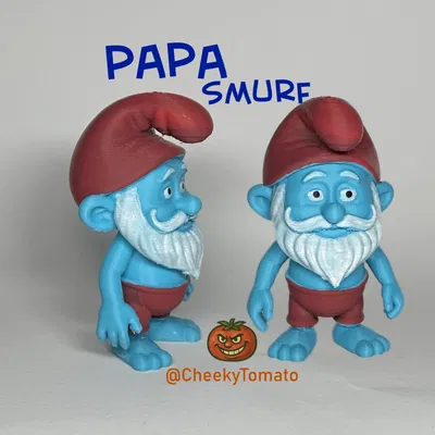 Mô hình trang trí bàn làm việc Papa Smurf DeskBuddy