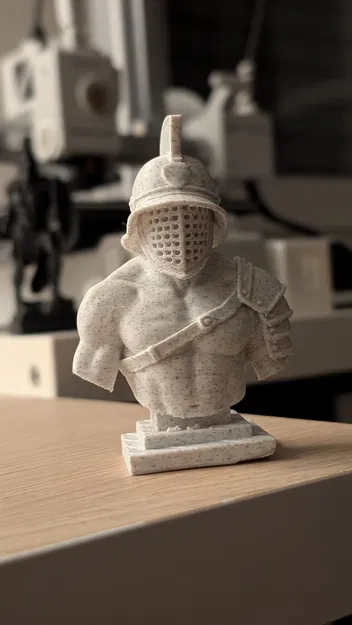 Tượng bán thân chiến binh đấu sĩ La Mã (Gladiator) cho in 3D - Image 2
