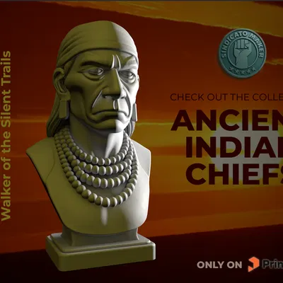 Mô hình 3D tượng Tù trưởng Apache – Walker of the Silent Trails