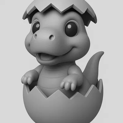 DinoCute: Bé khủng long con trong vỏ trứng